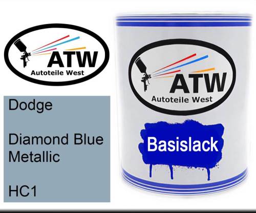 Dodge, Diamond Blue Metallic, HC1: 1L Lackdose, von ATW Autoteile West.